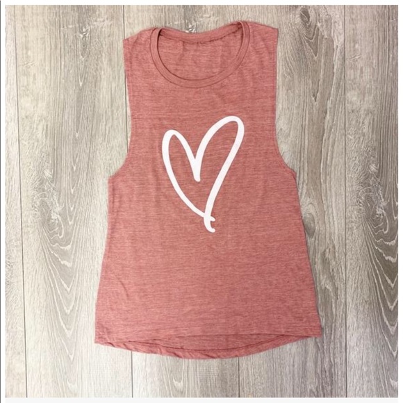 Bella Canvas Tops - Muscle Tank - ❤️ Heart Valentines !! ❤️ D012